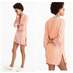 J Crew Vintage Stripe Linen Cotton Tunic Cover Up